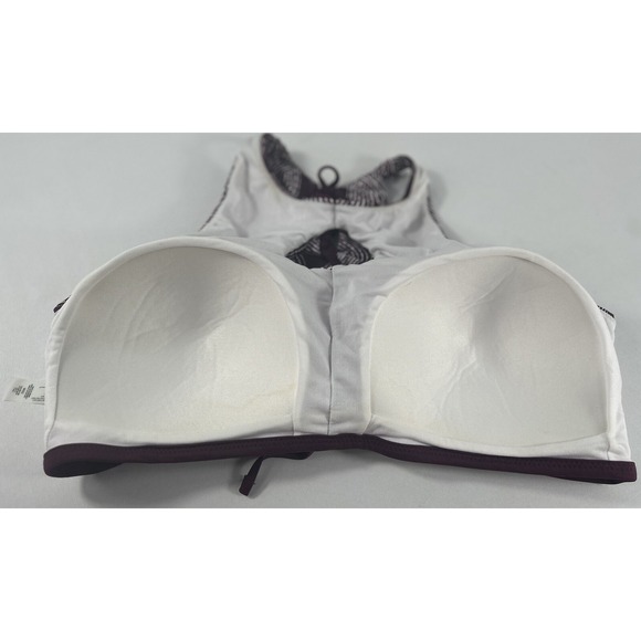 Raisin Curves Bikini Top/Sports Bra Marroon‎ White Cups No Wire Size 22w - Picture 6 of 9